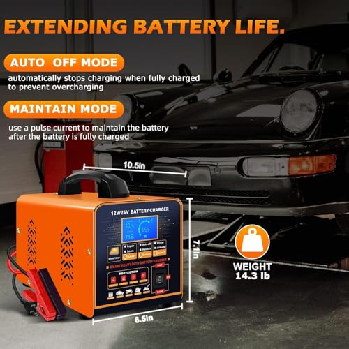 12V 24V Heavy Duty Car Battery Charger