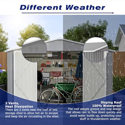 8x12 FT Outdoor Storage Shed W