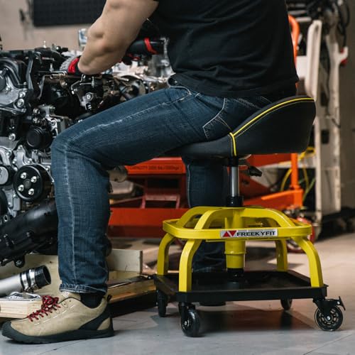 Rolling Shop Stool with Wheels