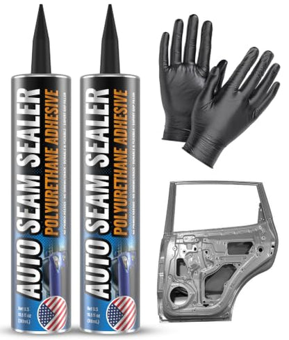 White] 2 Pack Professional Automotive Seam Sealer (10.5 Fl Oz)