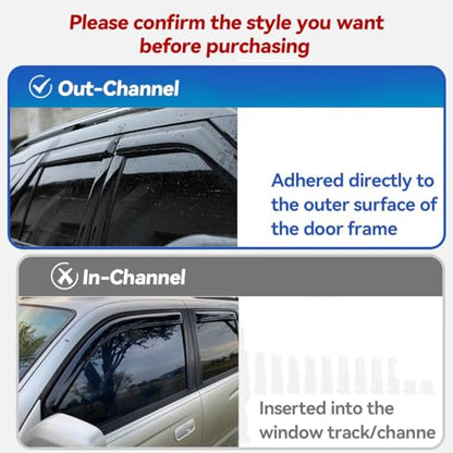 Window Visors Rain Guards for 2002 (4 Count)