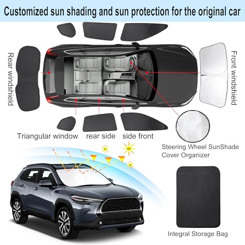 Window Shades for Toyota Corolla Cross 2022 (8 Count)