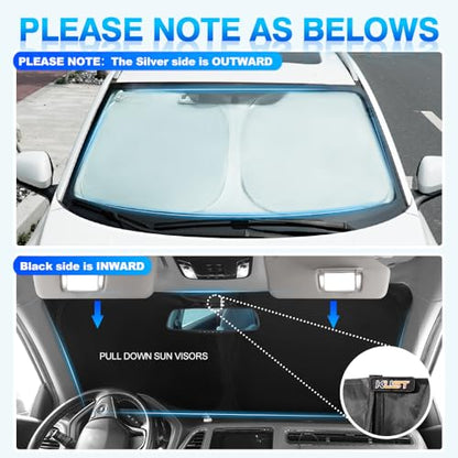 Windshield Sun Shade for Toyota RAV4 2013 2014 2015 2016 2017 2018 Window Accessories Shade Sun Protector Foldable Block UV Rays Keep Car Cooler