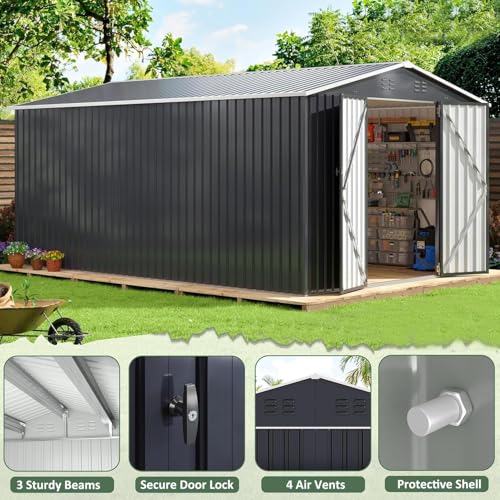 10x14 FT Outdoor Storage Shed for Backyard