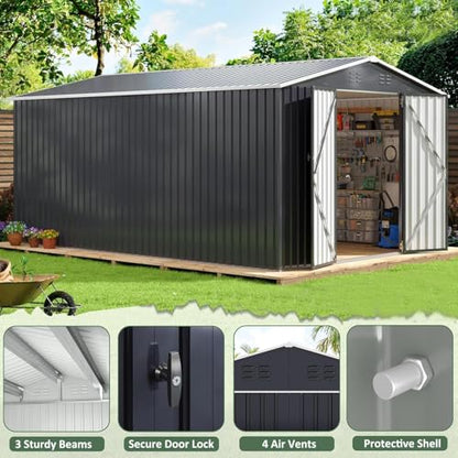 10x14 FT Outdoor Storage Shed for Backyard