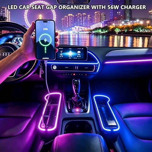 7 Color Led Car Seat Gap Organizer