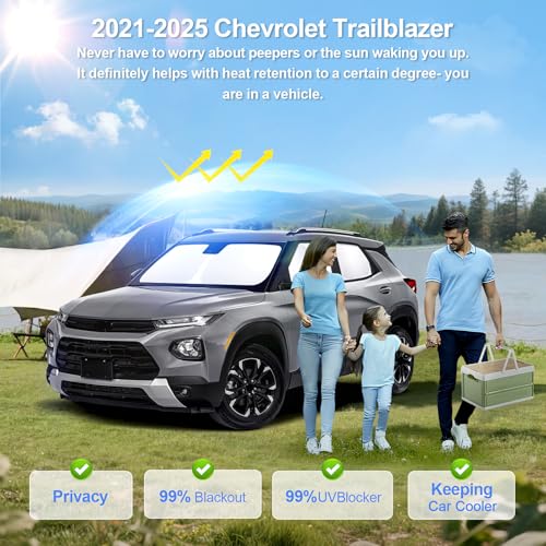 6pcs Car Window Shades for Chevrolet Trailblazer 2021 (6 Count)