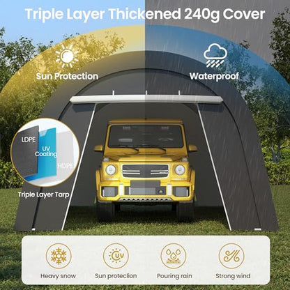 13' x 20' Carport with 6 Heavy Duty Ground Stakes