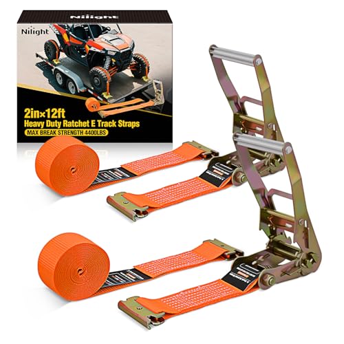 E Track Ratchet Straps 2 Pack 2" x 12' (2 Count)