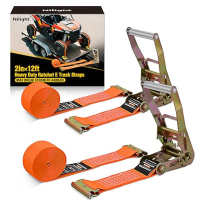 E Track Ratchet Straps 2 Pack 2" x 12' (2 Count)