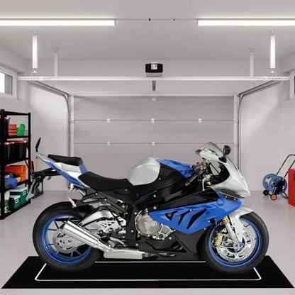 Motorcycle Mat Garage Floor Rug Washable Parking Mats for Garage Floors Non Slip Oil Absorbent Pad Rubber Backing Layer Protects Floor