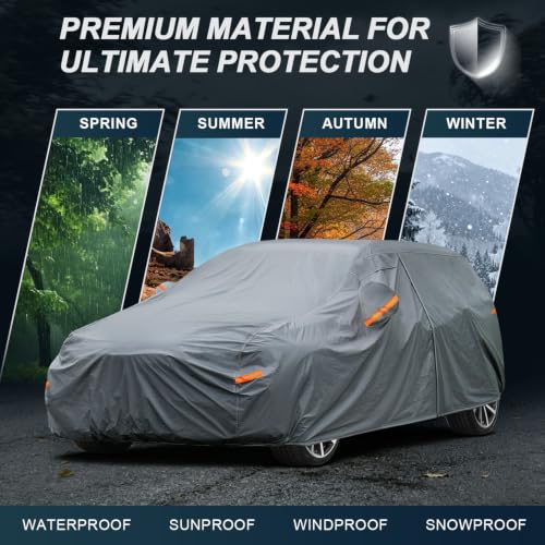 16 Layers Hatchback Car Cover Waterproof All Weather Heavy Duty