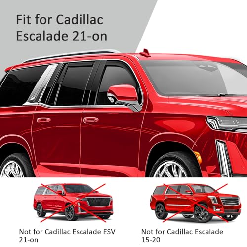 in Channel Extra Durable Rain Guards for Cadillac Escalade 2021 (4 Count)