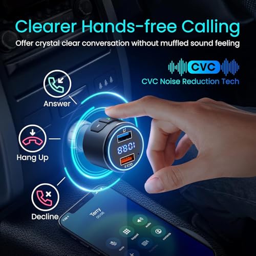 Upgraded V5.3 FM Bluetooth Transmitter