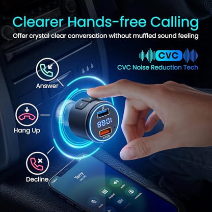 Upgraded V5.3 FM Bluetooth Transmitter