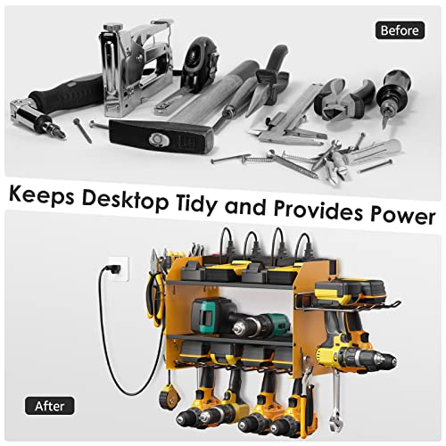 Modular Power Tool Organizer Wall Mount Charging Station