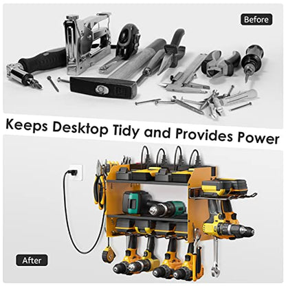 Modular Power Tool Organizer Wall Mount Charging Station