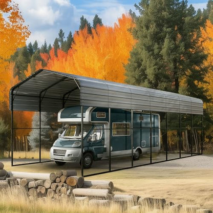 Metal RV Carport 14x35ft
