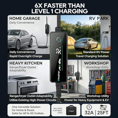 Level 2 EV Portable Charger for Tesla