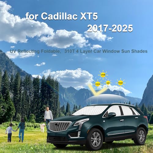 8pcs Thicken Sun Shades for Cadillac XT5 Accessories 2017
