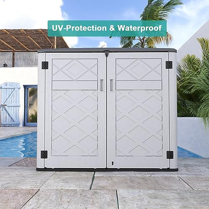 Horizontal Outdoor Storage Shed