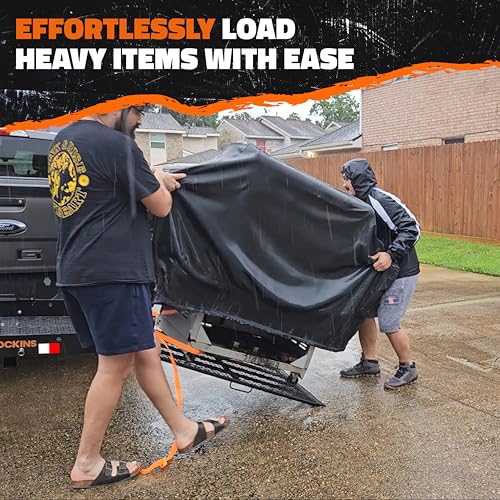 Folding Trailer Hitch Cargo Carrier with Ramp for Wheelchair
