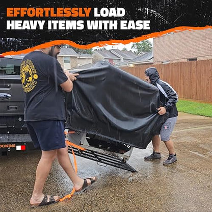 Folding Trailer Hitch Cargo Carrier with Ramp for Wheelchair