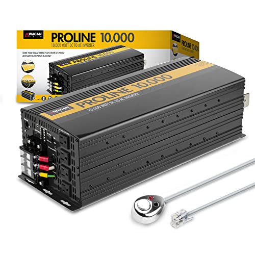 EL3748 12V 10000 Watt Power Inverter with Remote Control 20000 Watt Surge Peak Proline 12 Volt Power Converter for Home RV Camping Van Life Off Grid