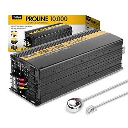 EL3748 12V 10000 Watt Power Inverter with Remote Control 20000 Watt Surge Peak Proline 12 Volt Power Converter for Home RV Camping Van Life Off Grid