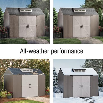 Extra Large Resin Outdoor Storage Shed With Floor