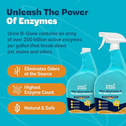 Urine B Gone Enzyme Cleaner for Human & Pet Urine (64 Fl Oz)