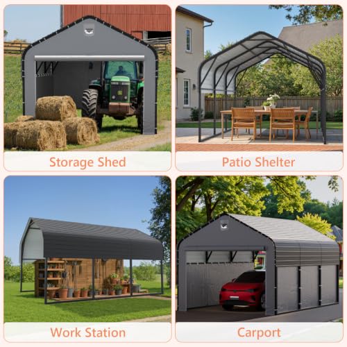 10x16 Heavy Duty Metal Carport