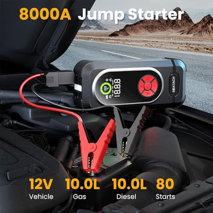 8000A Jump Starter with Air Compressor