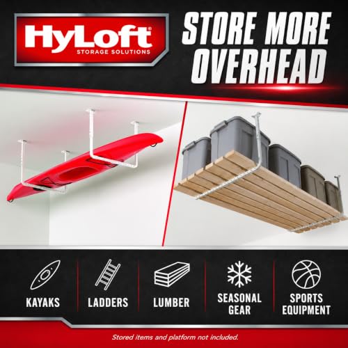 33 in. x 34 in. Adjustable Garage Ceiling Mount Storage Rack Kit