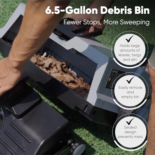 Battery Powered Artificial Grass & Hard Surface Sweeper