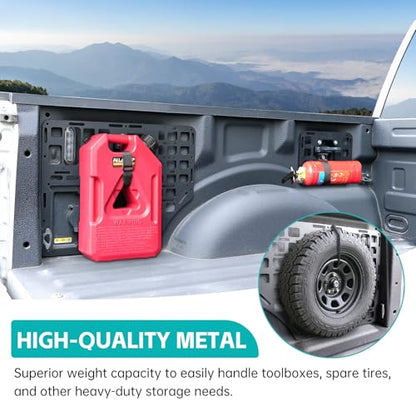 Side Truck Bed Molle Panel Rack System Compatible with 2015