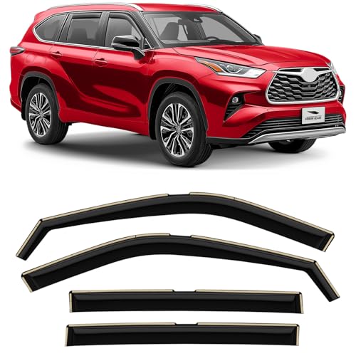 in Channel Extra Durable Rain Guards for Toyota Highlander 2020