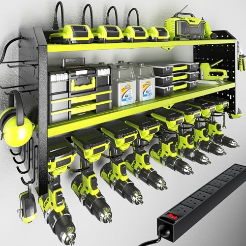 Power Tool Organizer with Charging Station