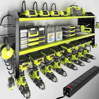 Power Tool Organizer with Charging Station