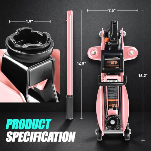 1.5 Ton Car Floor Jack Low Profile Hydraulic Trolley Service