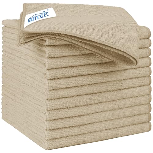 Brown Microfiber Cleaning Cloth 12 Pack (12 Count)