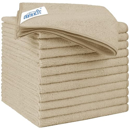Brown Microfiber Cleaning Cloth 12 Pack (12 Count)