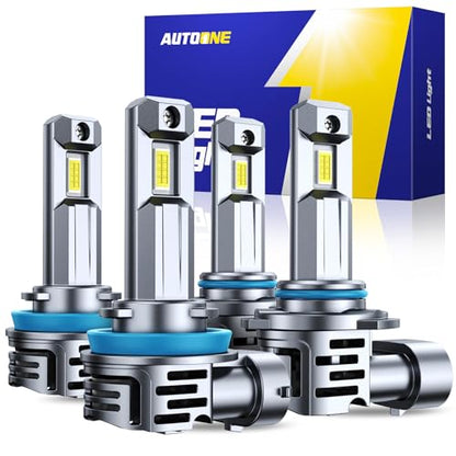 H11/9005/H9/HB3 Bulbs Combo, 120,000LM Super Bright (4 Count)