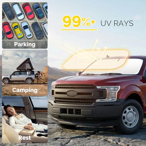 for 2015 2026 Ford F150 Windshield Sun Shade