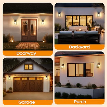 Dusk to Dawn Outdoor Light Fixtures Wall Mount (2 Count)