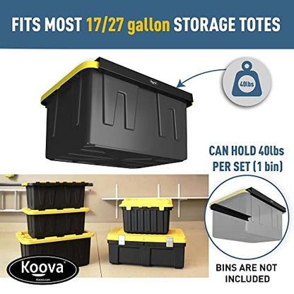 Heavy Duty Overhead Garage Storage Rack for 1 Bin. Adjustable Width