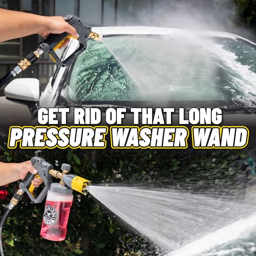 Snubby Short Pressure Washer Gun with Foam Cannon Attachment