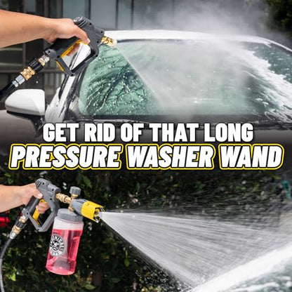 Snubby Short Pressure Washer Gun with Foam Cannon Attachment