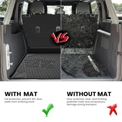 Cargo Mats+Rear Back Seat Protector for Ford Bronco 4