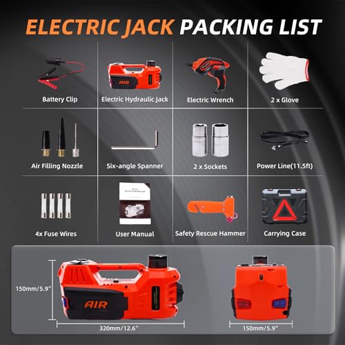 Electric Car Jack Kit 5 Ton 12V Hydraulic